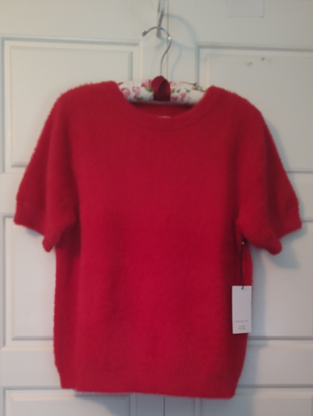 Bailey 44 Bright Red Short-Sleeve Crew Sweater